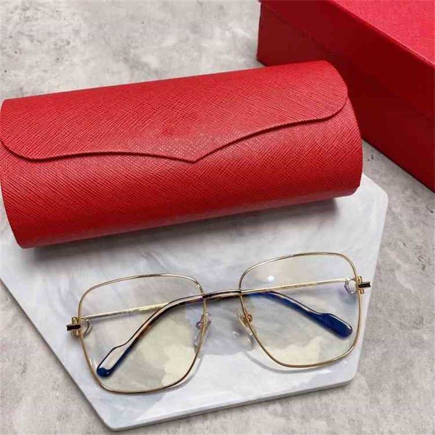 2024 Top Designers Designer de luxe masculin des lunettes de soleil pour femmes Version de mode personnalisées Frame Metal Large Square Flat Lens peuvent être assorties avec Degreeskajia