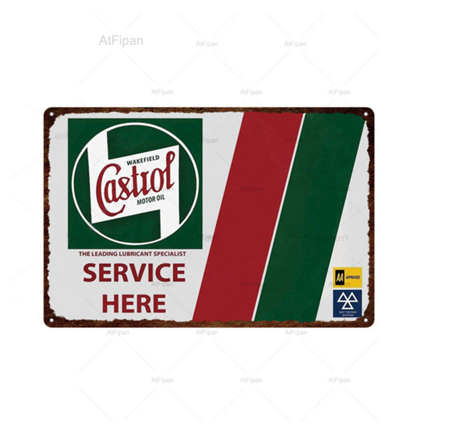 Targa in metallo olio motore Decorazione da parete garage Vintage arrugginito Route66 Targhe in metallo Club motociclistico Negozio di riparazione Piastra da muro Decorazione personalizzata Art Decor 30X20CM w01