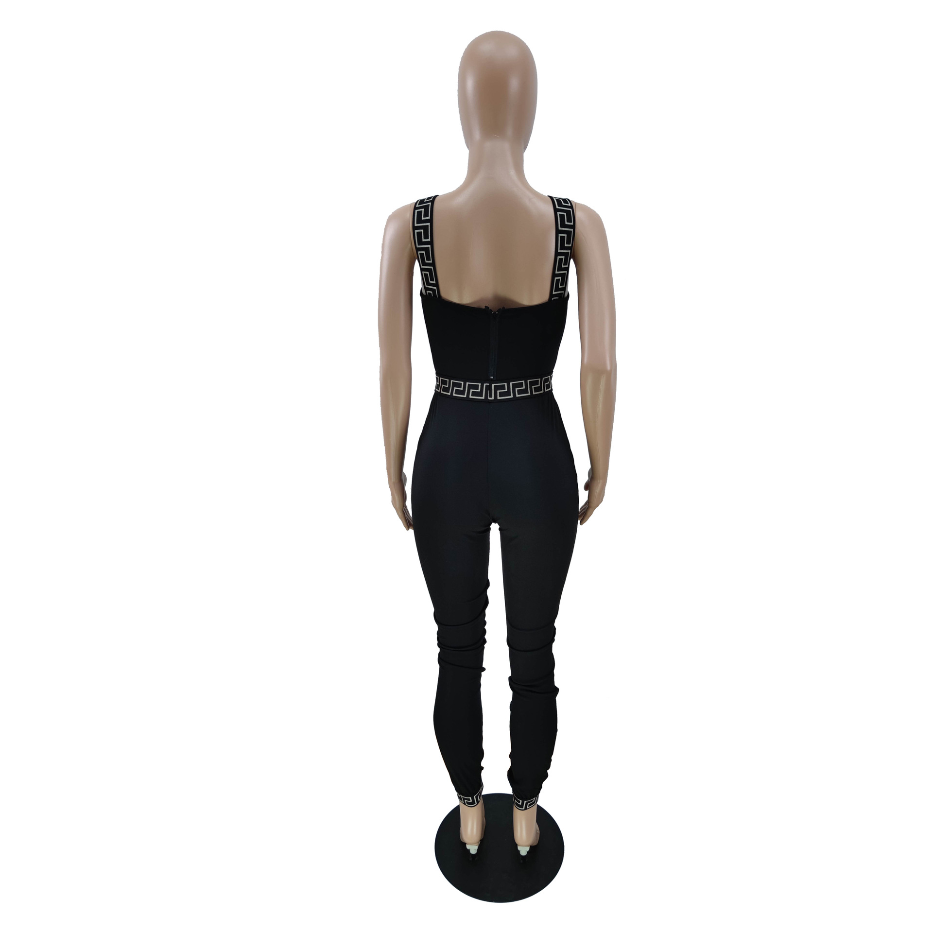 Overalls von Mode Frauen Jungenstärke Sportswear Frauen Anzug Sport lässig ärmellose oberste Sweatshirthose Frauen zweiteiler elastischer Gürtel Jumpsuit Hosuit