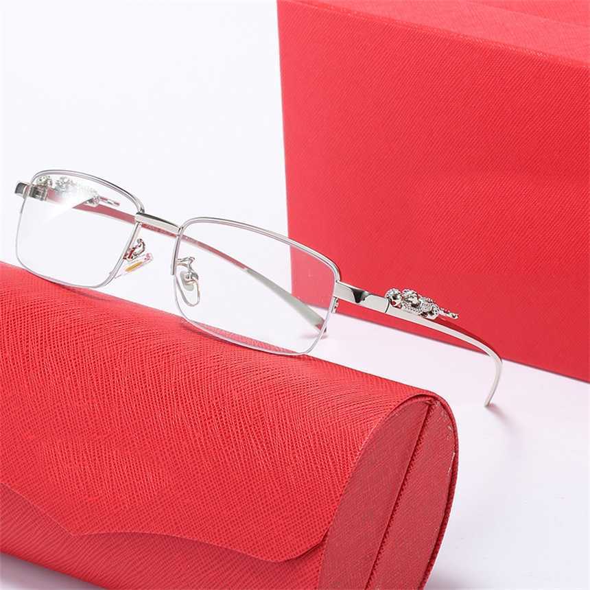 Óculos de sol da moda de alta qualidade 10% de designer de luxo Novos óculos de sol masculinos e femininos 20% da tendência de meia -moldura da cabeça de leopardo