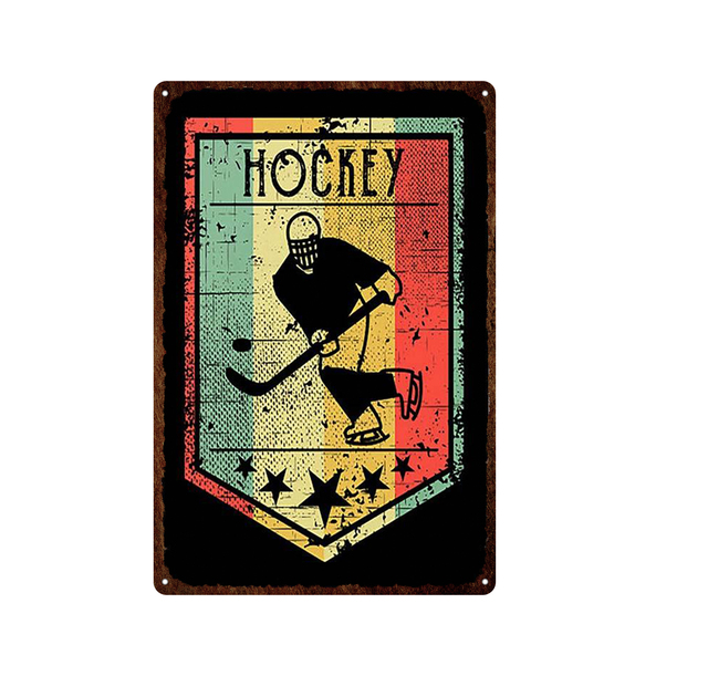 TIN PINTURA RETRO ESPORTIVA GARAGEM FITNESS IRIR CLUB CLUB GYM GY GEE HOCKEY BALL HOTELOTIONO CENA LAYOUT DE LAYOUT DO HOME SHOP Shop 30x20cm W03