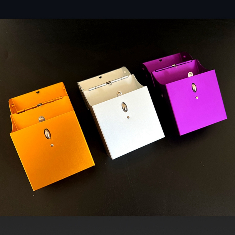 Latest Colorful Aluminium Tobacco Cigarette Case Portable Storage Flip Cover Box Innovative Open Protective Shell Smoking Holder Stash Container