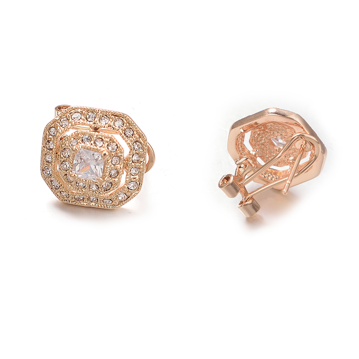 Yoursfs Fashion Jewelry 18K Gold Plated Geometric Zircon Earrings Woman Anniversary Birthday Gift