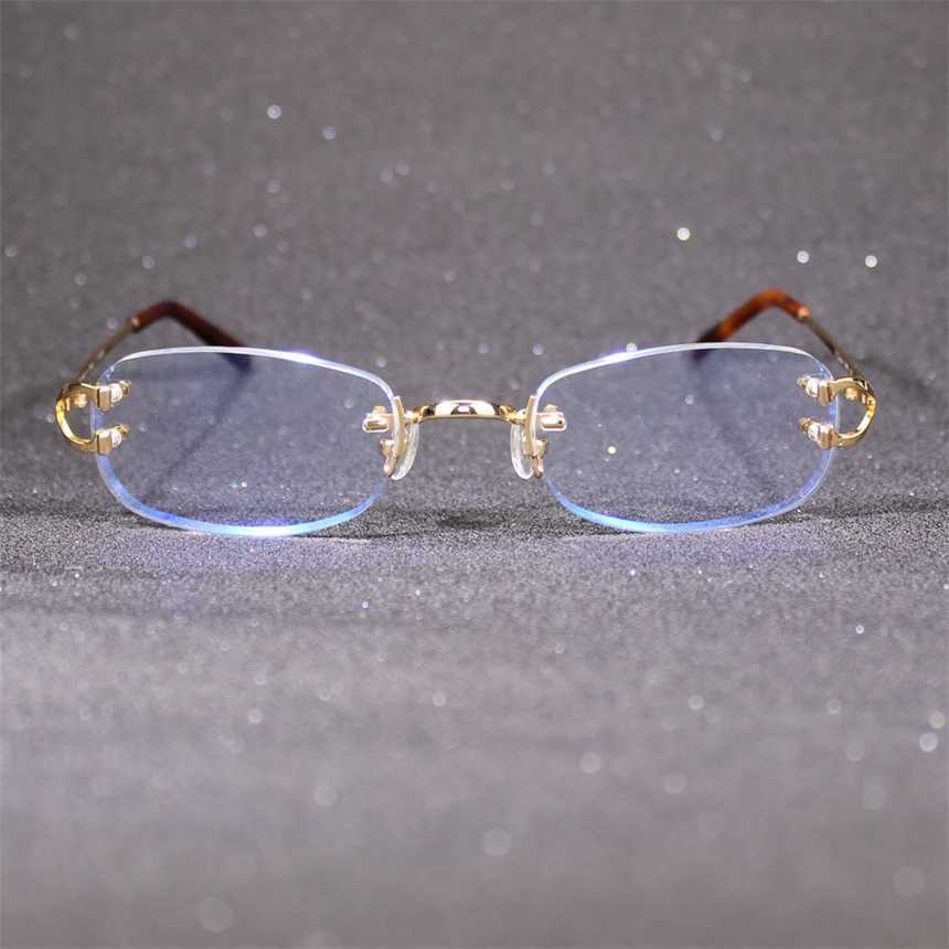 2024 Fashion Men's Luxury Designer Kvinnors solglasögon Trend Clear Glass Frame Reading Computer Women Män Eyewear Trendy Random Transparent DecorationKaJia