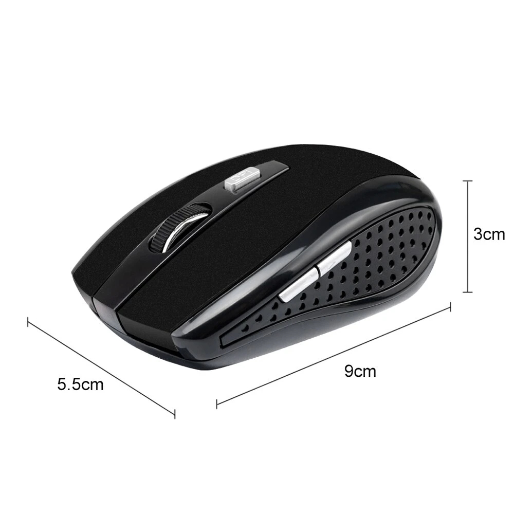 Drahtlose Maus, einstellbare DPI-Maus, 6 Tasten, optische Gaming-Maus, Gamer, kabellose Mäuse mit USB-Empfänger, 2,4 GHz, für PC