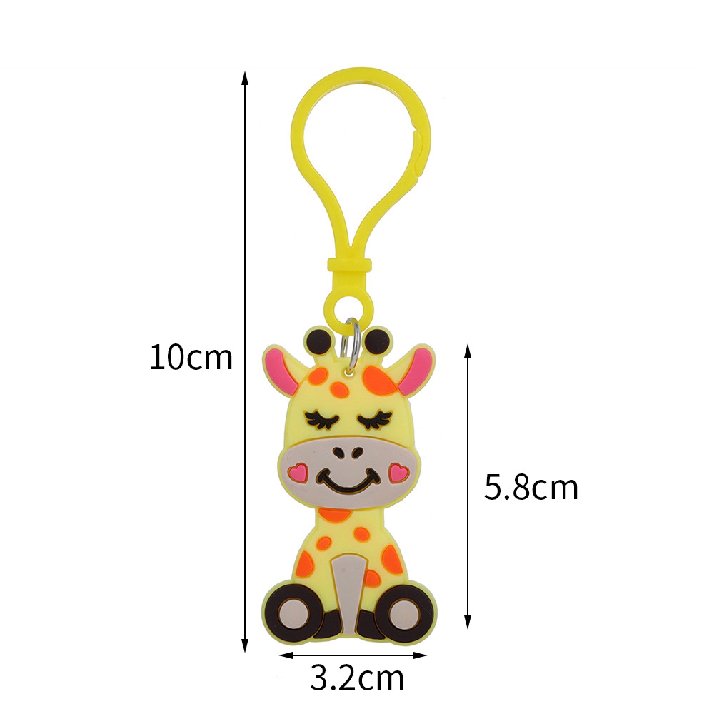 Cartoon schattige dieren sleutelhanger hanger cadeau legering plastic pvc rubberen sleutelhangers accessoires tas auto sleutelring hangen