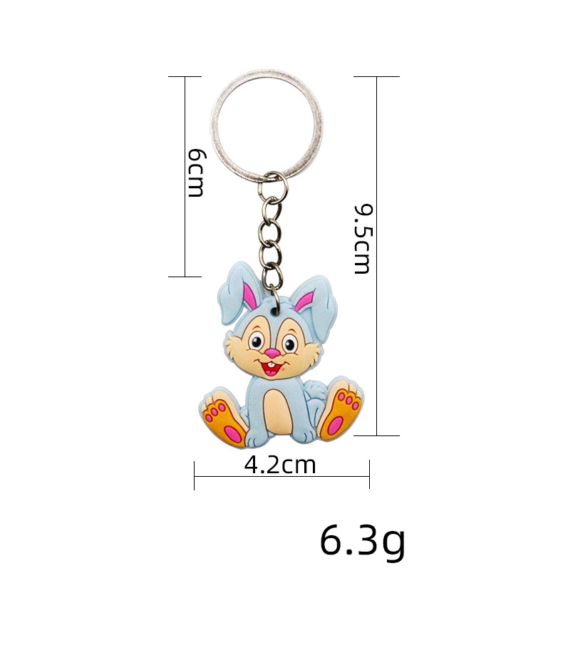 In großen Mengen Cartoon niedliches Nutztier Schlüsselanhänger Anhänger Geschenk Legierung Kunststoff PVC Gummi Kaninchen Schwein Tasche Auto Schlüsselanhänger Schmuck Zubehör Geschenk