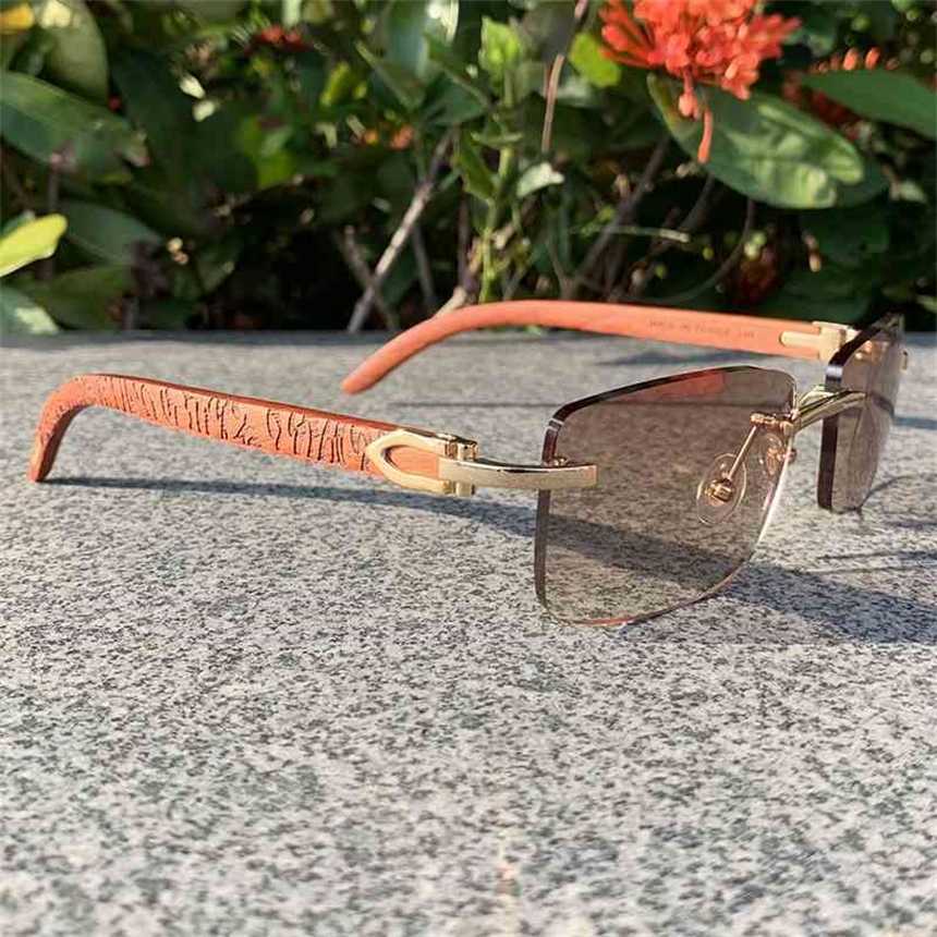 2024 Nova qualidade de alta qualidade 10% de designer de luxo Novos óculos de sol masculinos e femininos 20% de Wood Men Men Tons de óculos de sol vintage para mulheres acessórios Gafas de Solkajia