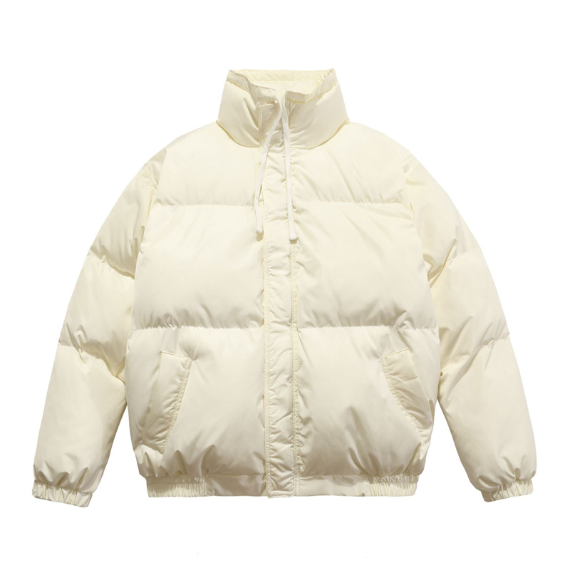 メンズスタイリストダウンジャケットトレンディリフレクティブレター印刷厚い綿の冬、男性のための適切なコートカジュアルアウトウェア323Q