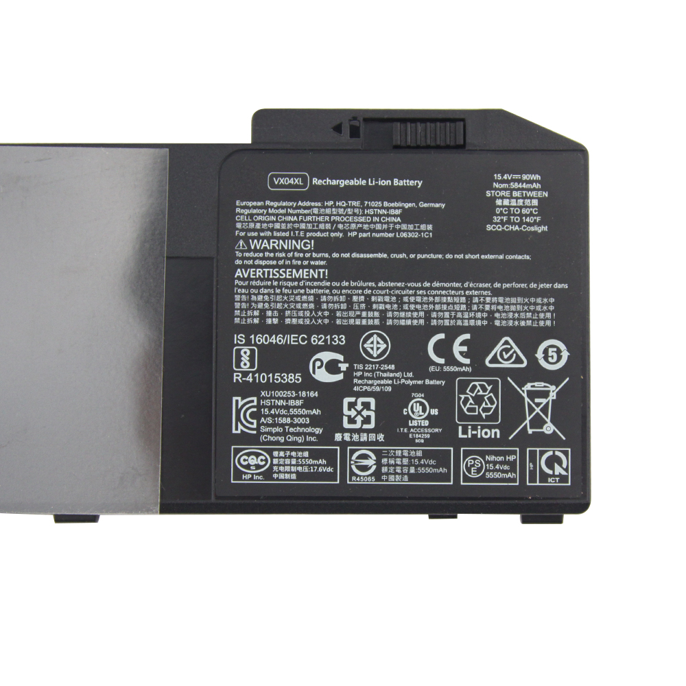 Tablet PC Baterias VX04XL Bateria de laptop para HP ZBook 15 G5 G6 Série L05766-850 L05766-855 90WH HSTNN-IB8F HSN-Q13C HSTNN-1B8F