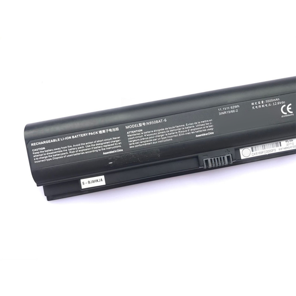 Tablett PC-batterier 62Wh 11.1 V N950BAT-6 Batteri för CLEVO N950KP6 N950TD N950TP6 N957KP6 ZX7-CP5S2 ZX7-CP7S2 N85KS CN95L002 L