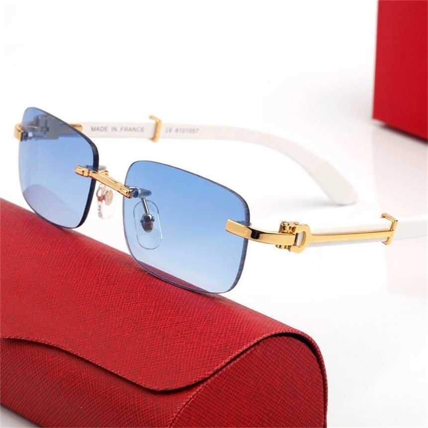 2024 Luxe ontwerper Off Luxury Designer Nieuwe heren- en dames zonnebrillen Off Pawes Rimless Glasses Wood Square Men Optische bijziendheid Clear Spectacles Frames 58777Kajia