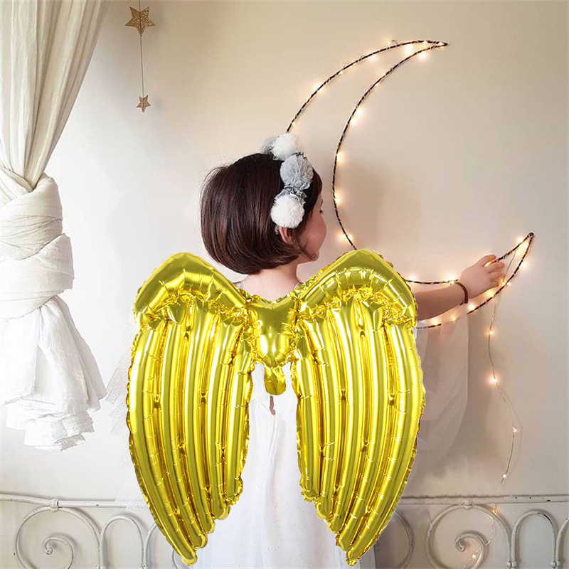 Angel Wing Foil Balloon Butterfly Wing Ballon Feliz Aniversário Decoração Crianças meninos Meninas Vestir Baloon Dia Infantil Balon 99*76cm