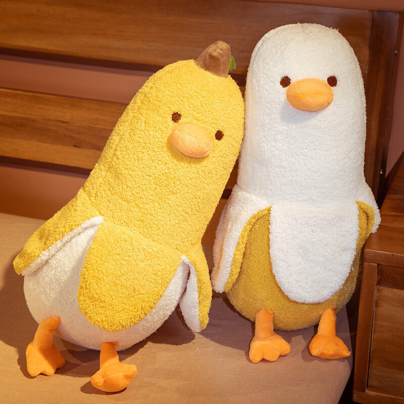 Engraçado banana um amigo pato boneca homofônico terrier banana pato combinação brinquedo de pelúcia criativo paródia presente