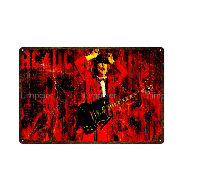 Retro plakat muzyka entuzjastyczna szalona instrument muzyczny malarstwo cynowe koncert metalowy dekoracje baru klub hotel logo malowanie układu 30x20 cm W03