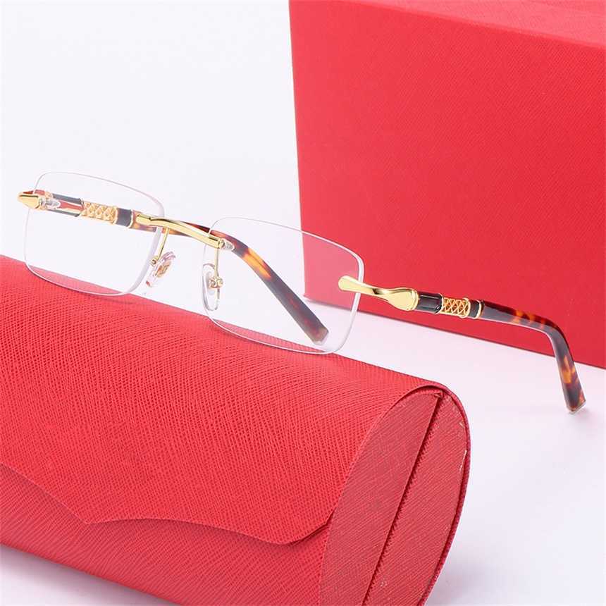 2024 Fashion Off Luxury Designer de luxe Nouveaux lunettes de soleil pour hommes et femmes hors cadrage Plaque de personnalité sans cadre Pied Small Box Optical Glocheskajia