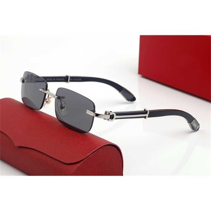 2024 Luxe ontwerper Off Luxury Designer Nieuwe heren- en dames zonnebrillen Off Pawes Rimless Glasses Wood Square Men Optische bijziendheid Clear Spectacles Frames 58777Kajia