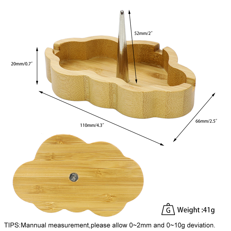 Posacenere a forma di nuvola Tubi di stoccaggio di cenere di fumo in legno Pipa ad acqua antiaderente e facile da pulire