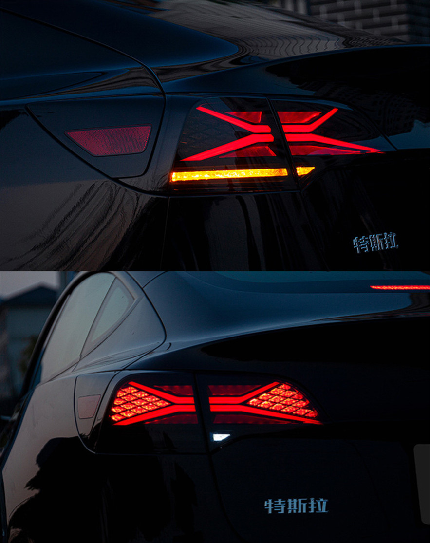 LED Tail light Dynamic Turn Singal Reversing Brake Light Fog Light For Model Y Model 3 Taillights Assembly