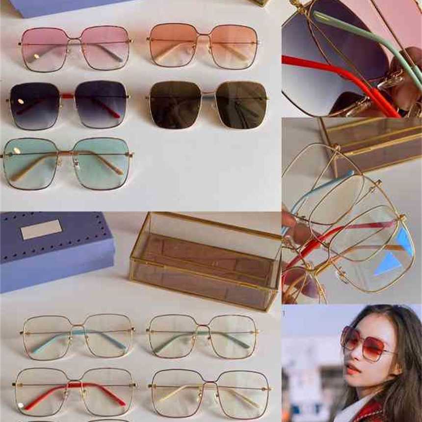 2024 fashion OFF Luxury Designer New Men's and Women's Sunglasses Off version Ni Ni's same metal fine frame net red transparent glasses are simple fashionableKajia