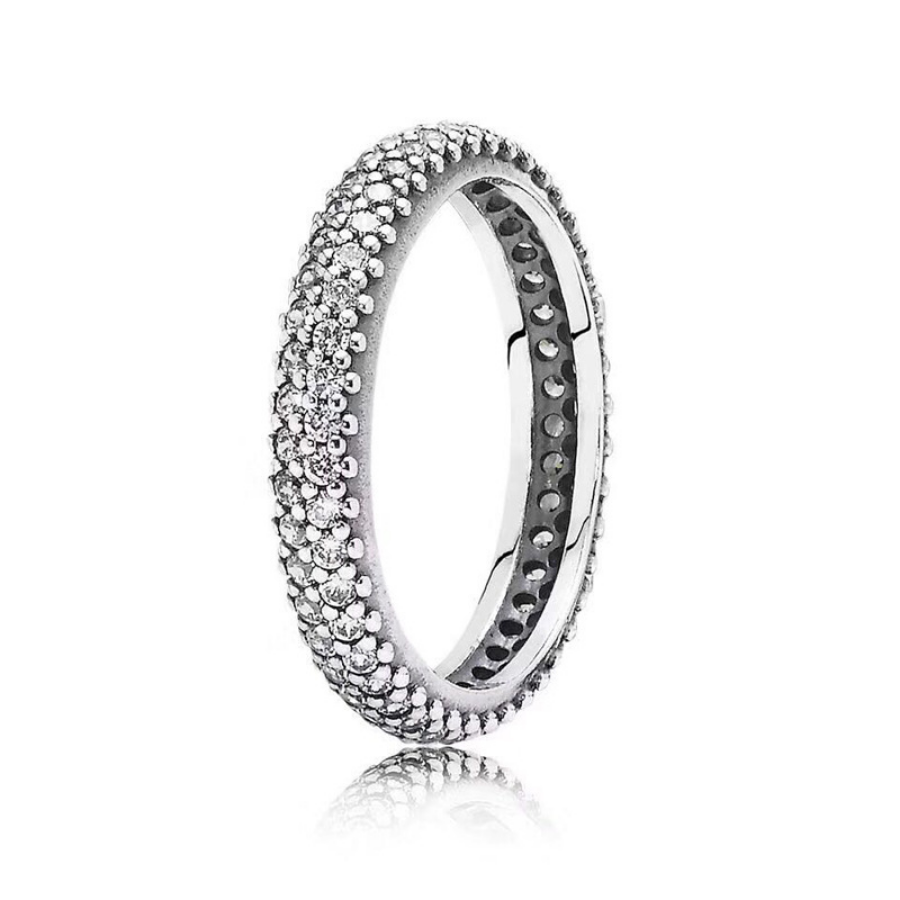 925 Pfund Silber Neuer Mode-Charm für Pandora 2023 Blooming Four-leaf Bright Halo Series Couple Ring