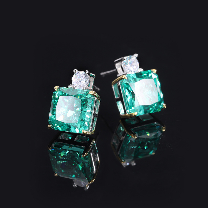 Charme Flower Ruby Diamond Jewelry Conjunto 925 Sterling Silver Rings Brincos Colar para mulheres jóias de noivado de noiva