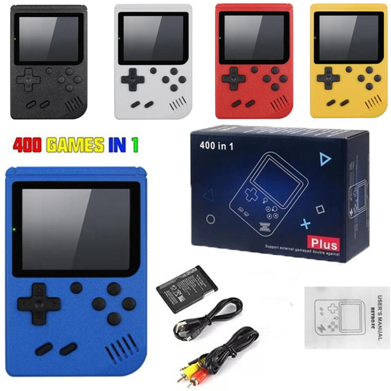 Portable 400-in-1 Retro Mini Handheld Video Game Console 8-Bit 3.0 Inch Color LCD - Support Two Players AV Output For Kids Gift Classic Built-in 400 Games