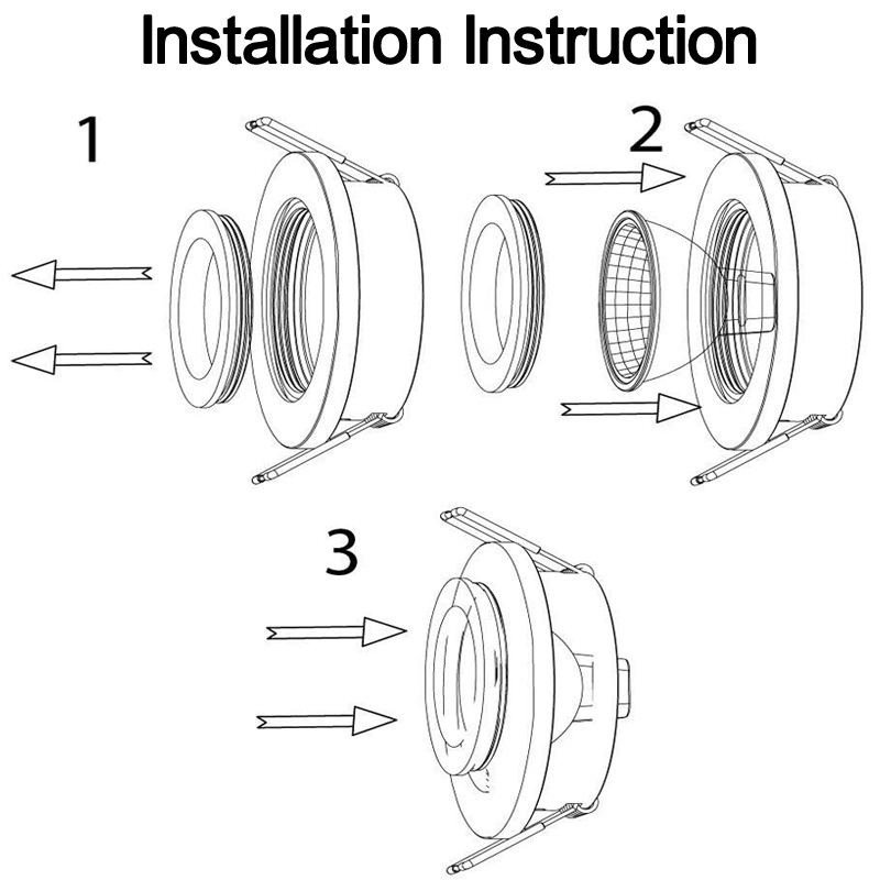 Accessoires d'éclairage pour ampoule GU10 MR16, support de downlight rond encastré, boîtiers réglables, blanc usastar