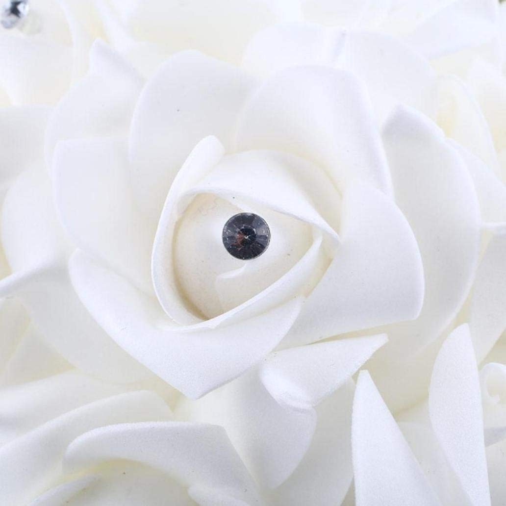 1 Stücke Elfenbein Neue Brautjungfer Hochzeit Dekoration Schaum Blumen Rose Brautstrauß Weiß Satin Romantische Hochzeit Bouquet Günstige 179e