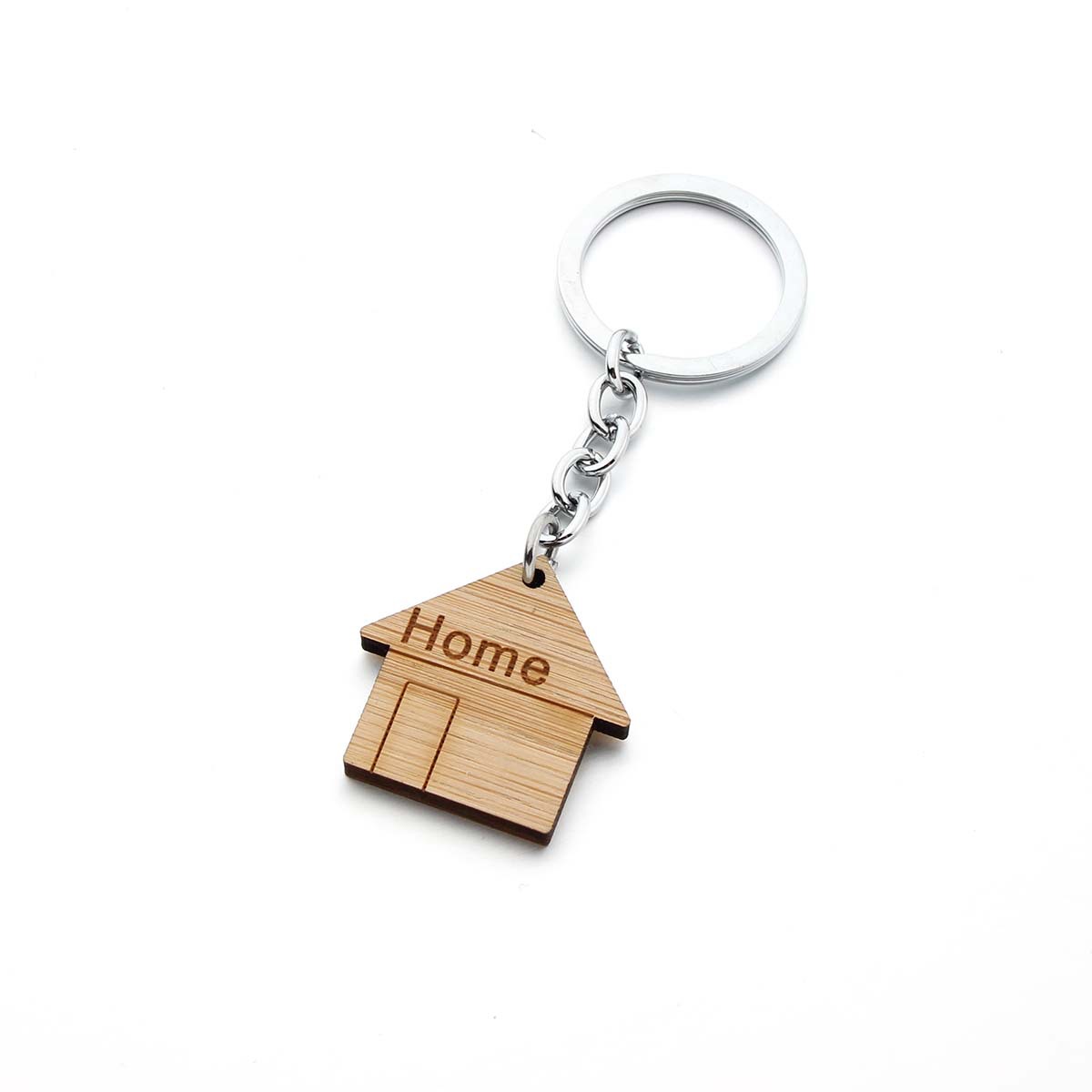 Creative Home Wood Keychain Pendant Gift Mini House Wood Car Bag Keychains smycken Bulkpris