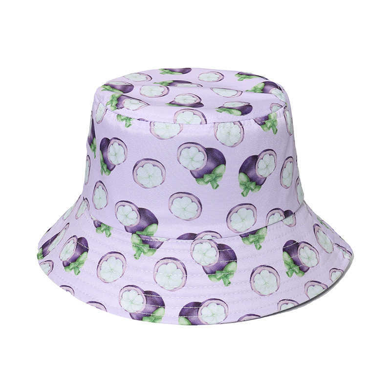 Wide Brim Hats Korean Ins Cute Fruit Printing Bucket Hats for Women Summer All-match Casual Trend Sun Basin Cap Female Bob Panama Gorros Mujer P230311