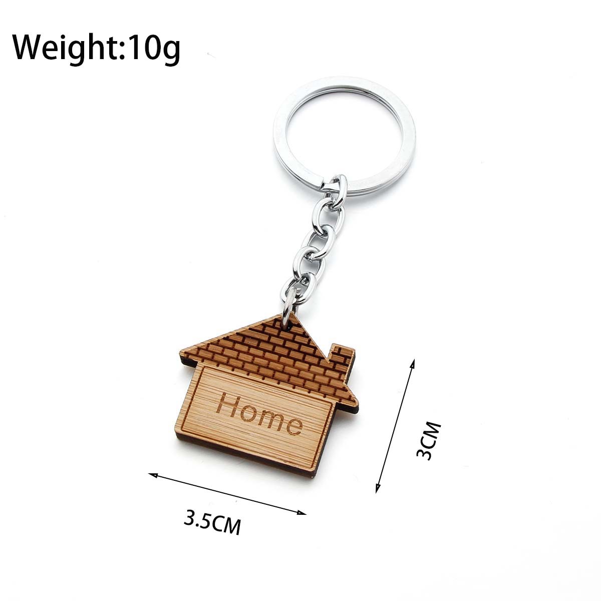 Creative Home Wood Keychain Pendant Gift Mini House Wood Car Bag Keychains smycken Bulkpris
