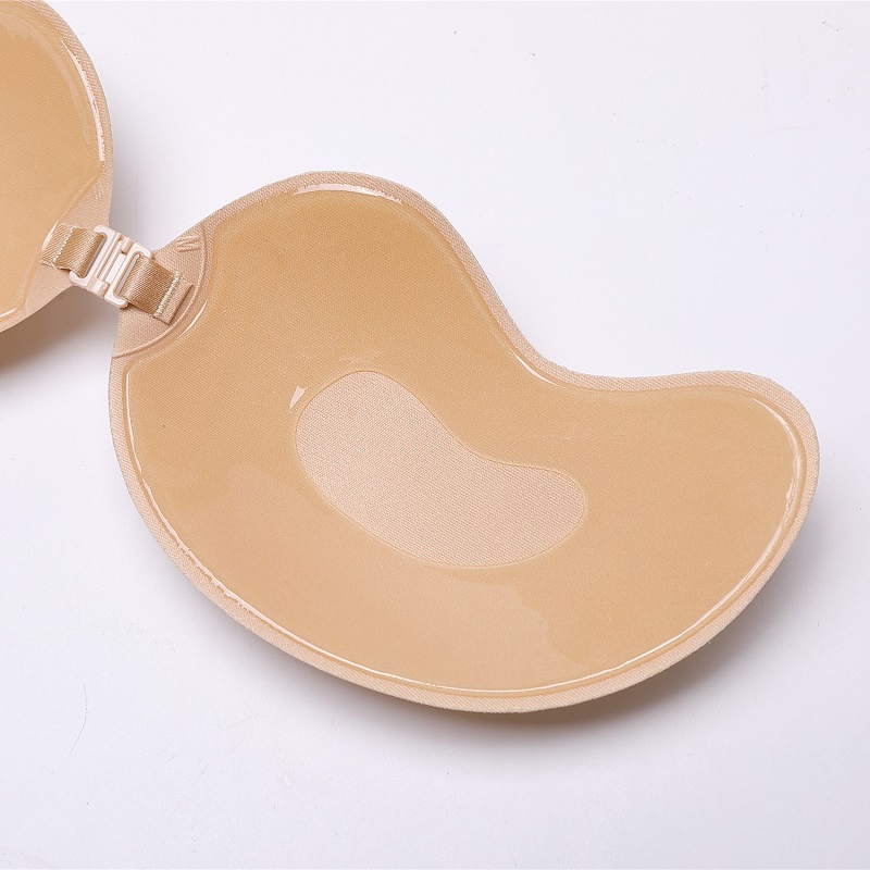 Femmes Sexy Push Up Silicone soutien-gorge bâton sur Invisible auto-adhésif soutiens-gorge tasse ABCD Beige/noir