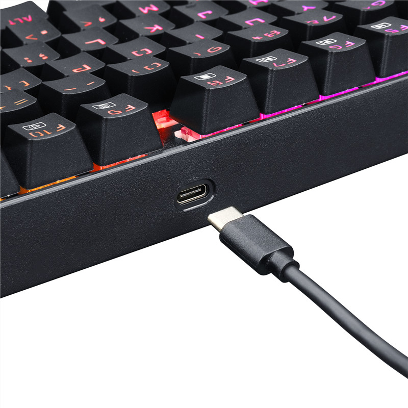 N K552 RGB Teclado mecânico sem fio 5.0 Bluetooth Gaming Teclado Blue Switches RGB Iluminação para laptop para PC Telefone celular