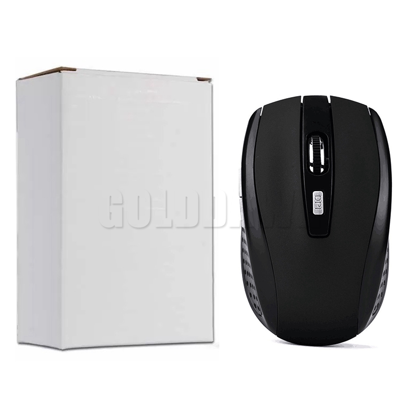 2,4 GHz USB Optische draadloze muizen USB-ontvanger Matte muis Smart Sleep Energy Saving Gaming Mouse voor computertablet PC Laptop Desktop met witte doos