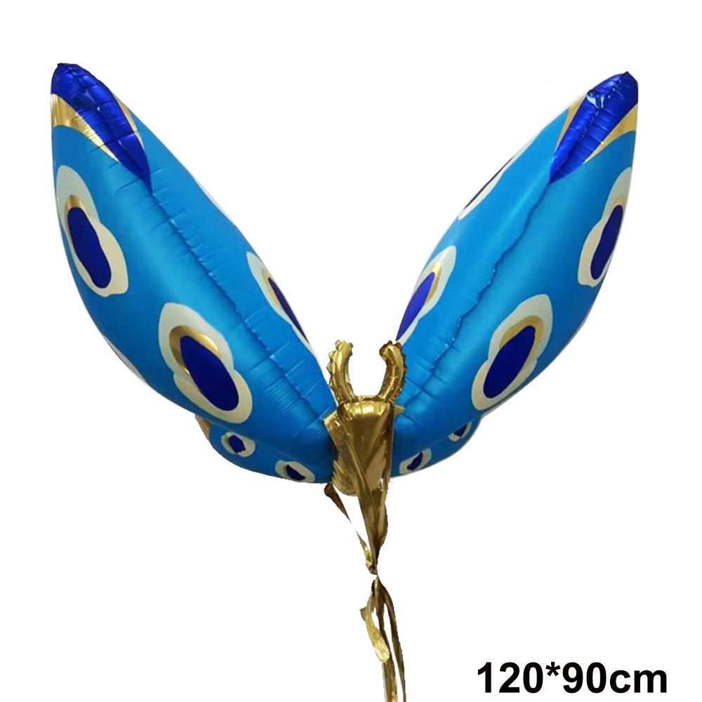 3D Butterfly Foil Balloon 47 tum stor ängelvinge ballongfjärilballong för flickas födelsedag bröllopsfjäril tema