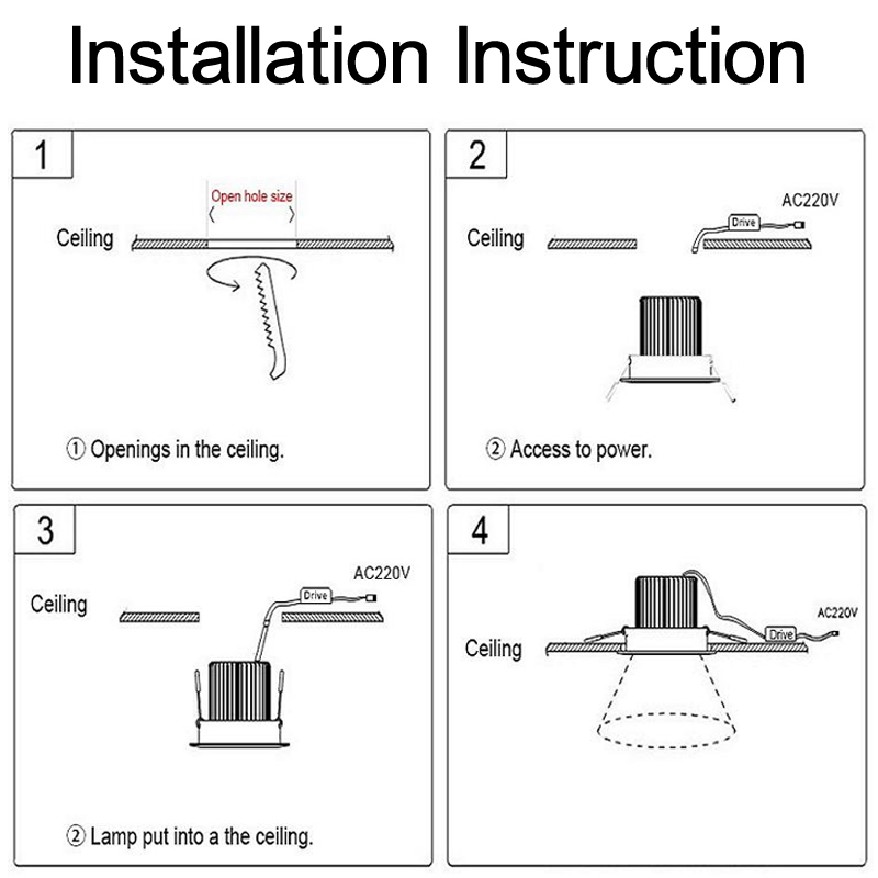 LED -belysningstillbehör Spotlight Bracket Round Square GU10 MR16 Halogenlampa Fittande ram infälld GU10 -glödlampa Fixtur Hushållens glödlampor Crestech168