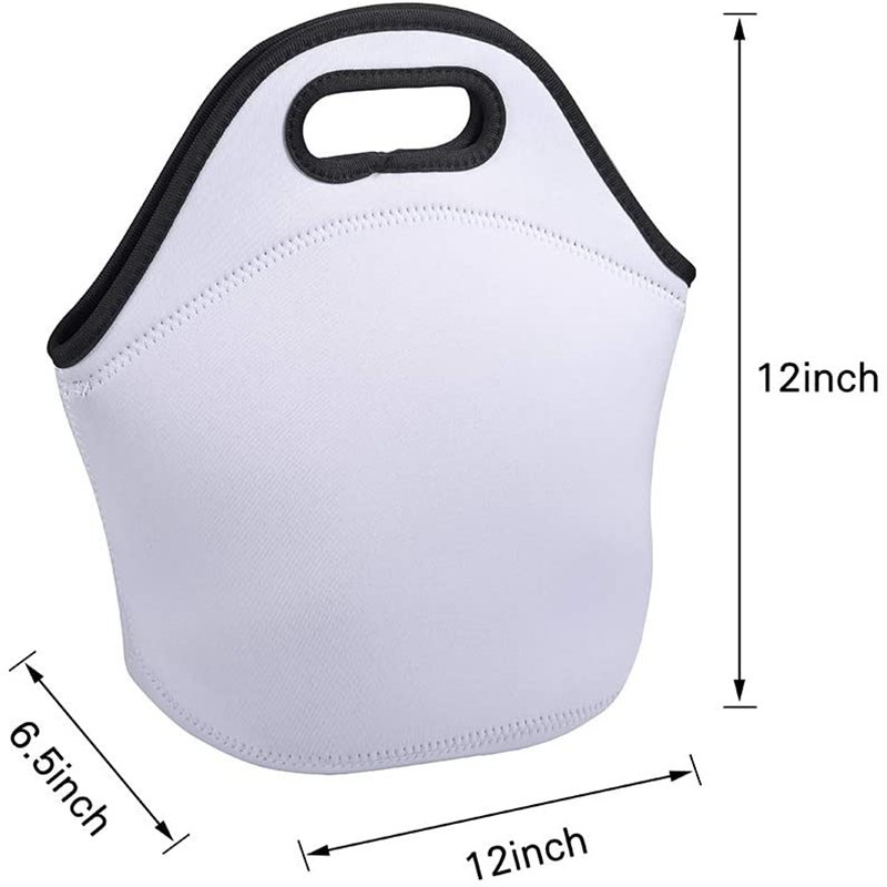 Borsa il pranzo in neoprene Borsa il trasferimento di calore fai-da-te Borsa picnic portatile vuota sublimazione