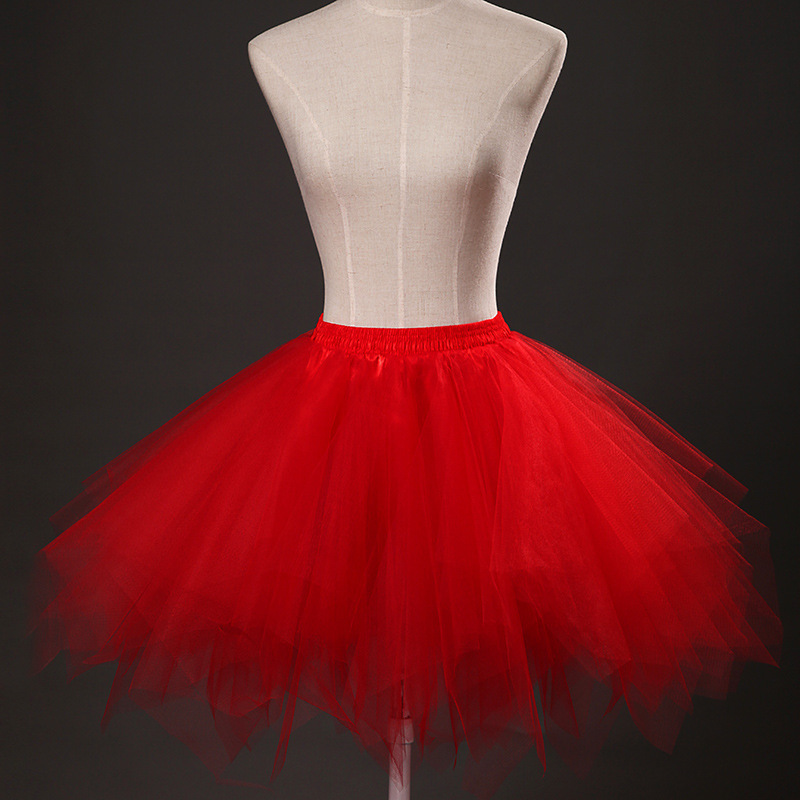 Ny Short Petticoat Tulle kjolar Kvinnor Elastiska stretchiga lager Summer vuxen tutu kjol swing underskirt