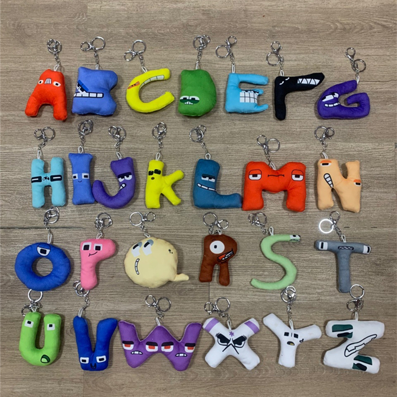 Lettre Légende Alphabet Lore Peluche Charme Porte-clés Lettre Pendentif Sac Accessoire Poupée 10cm