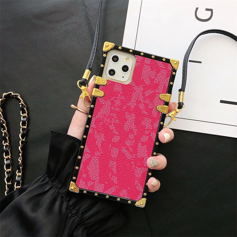 Luxurys Designers mobile phone case Big brand tide brand iPhone14 phone case fashion brand12 Apple 13promax square runway plating soft shell leather suitable