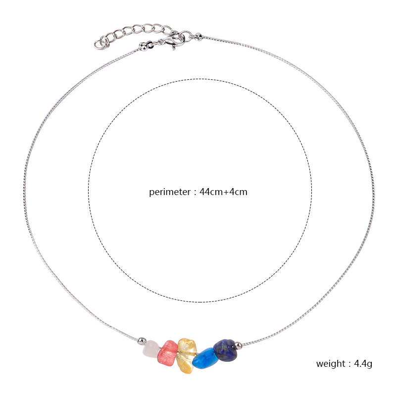 12 Konstellation Natur Rohstein Kombination Perlen Anhänger Halskette Rosa Bunt Glänzend Unregelmäßig Blitz Blaustein Edelstein Schmuck für Frauen Mädchen Großhandel