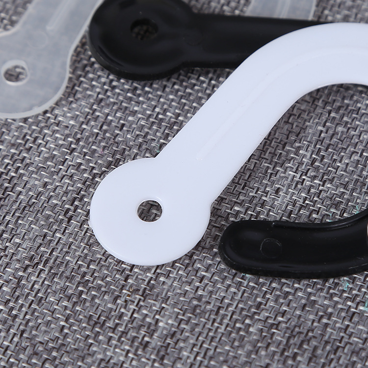 Big Plastic Header Hooks 84mm With Rivets, fabric leather swatch sample head hanger giant hanging J-hook, secured display hooks dh3002