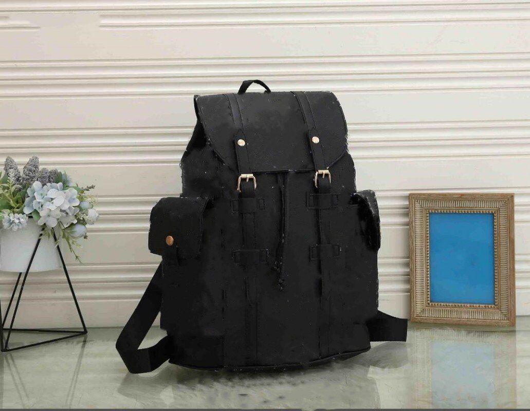 Designer Black embossing Backpacks Handbags Men Women Backpack School Bag Fashion Knapsack Back Travel Bag