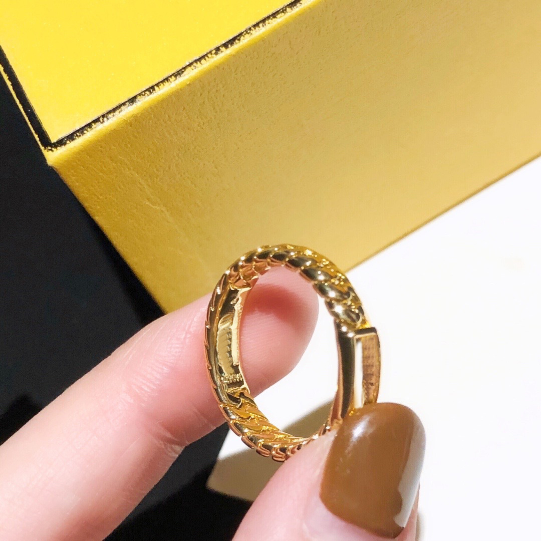2023 Luxurys Designer diamanten F-merk Ring Letter Ringen Fashion belofte ringen voor haar diamanten verlovingsringen