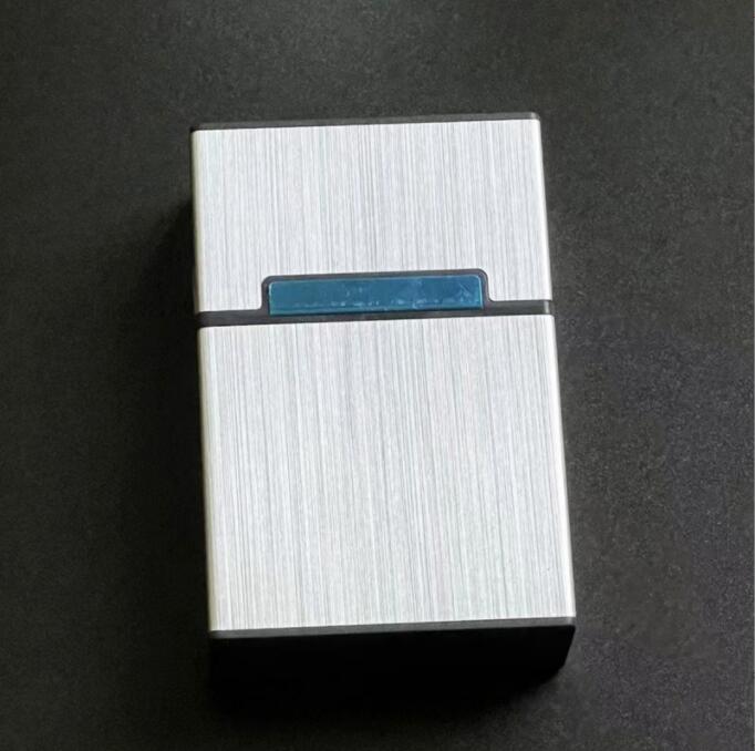 Automatycznie otwórz magnetyczną klamrę 20 obudowy papierosów Akcesoria palenia pudełko metalowe magazynowanie pojemnika tytoniowe 8 kolorów