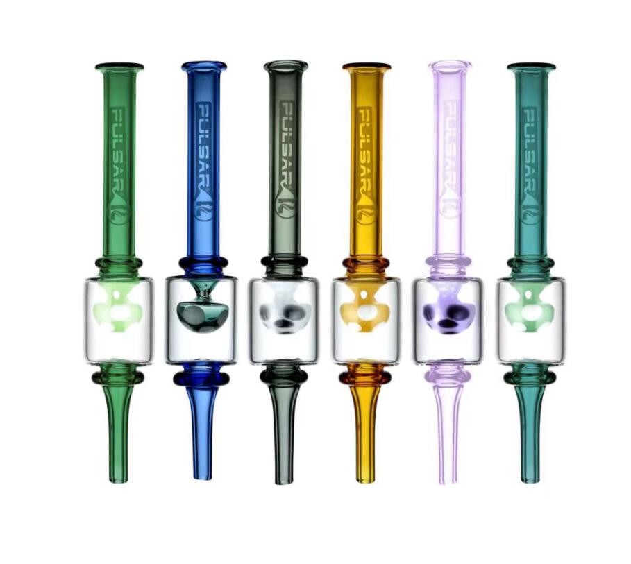 Мини -нектар коллекционеров с густыми прозрачными стеклянными фильтрами наконечники стеклянная труба Pyrex Stick Compling Hand Tipes