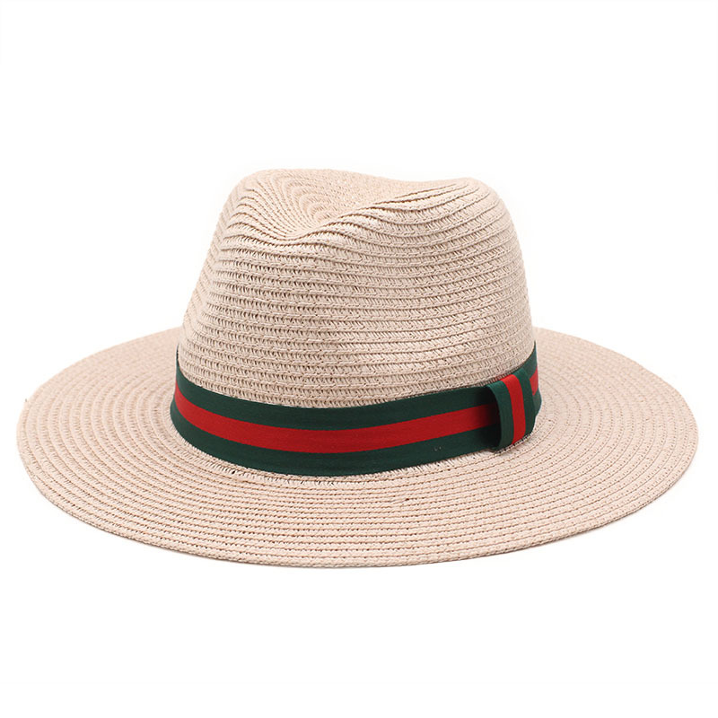 Fashion Spring Summer Wide Brim Straw Hat For Men Women Outdoor Travel Sun Protection Pannama Retro Jazz Top Cap