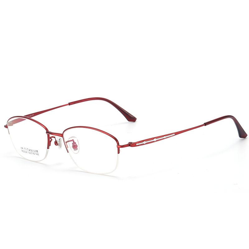 Рецептурные очки выглядят далеко и выглядят близко к новым элегантным женским белым воротничкам чистые титановые очки рамки супер легкие полудивные очки миопия простая полная кадра