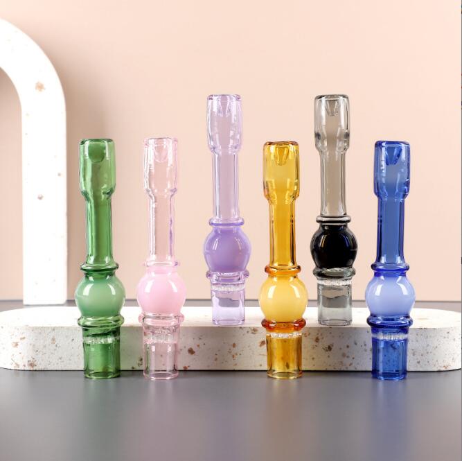 mini nectar collectors with thick clear glass filter tips glass tube pyrex rig stick smoking hand pipes